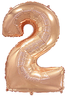 Rakam Balon 2 Rakamı Rose Gold - 70CM - Parti Yıldızı