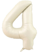 Rakam Balon 4 Rakamı Krem - 70CM RPS - Parti Yıldızı