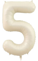 Rakam Balon 5 Rakamı Krem - 70CM RPS - Parti Yıldızı