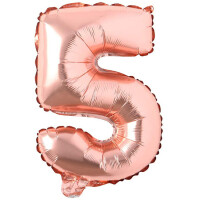 Rakam Balon 5 Rakamı Rose Gold - 35cm - Parti Yıldızı