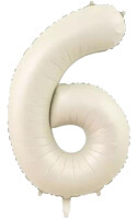 Rakam Balon 6 Rakamı Krem - 70CM RPS - Parti Yıldızı
