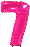 Rakam Balon 7 Rakamı Fuşya - 70CM - Parti Yıldızı