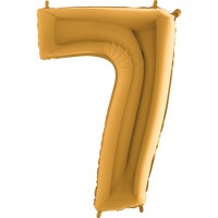 Rakam Balon Gold 7 Rakamı - 100CM - Parti Yıldızı