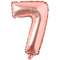 Rakam Balon 7 Rakamı Rose Gold - 35cm - Parti Yıldızı
