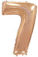 Rakam Balon 7 Rakamı Rose Gold - 70CM - Parti Yıldızı