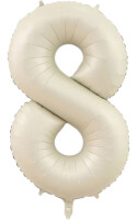 Rakam Balon 8 Rakamı Krem - 70CM - Parti Yıldızı