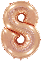 Rakam Balon 8 Rakamı Rose Gold - 70CM - Parti Yıldızı