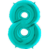 Rakam Balon Tiffany 8 Rakamı - 100CM - Parti Yıldızı