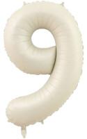 Rakam Balon 9 Rakamı Krem - 70CM RPS - Parti Yıldızı