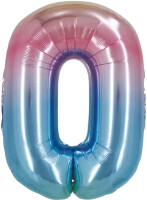 Rakam Balon Gradient 0 Rakamı - 100CM - Parti Yıldızı