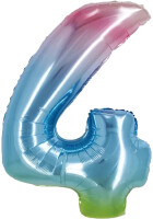 Rakam Balon Gradient 4 Rakamı - 100CM - Parti Yıldızı