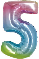 Rakam Balon Gradient 5 Rakamı - 100CM - Parti Yıldızı