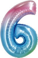 Rakam Balon Gradient 6 Rakamı - 100CM - Parti Yıldızı