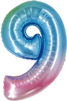 Rakam Balon Gradient 9 Rakamı - 100CM - Parti Yıldızı