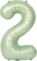 Rakam Balon Su Yeşili 2 Rakamı - 100CM - Parti Yıldızı