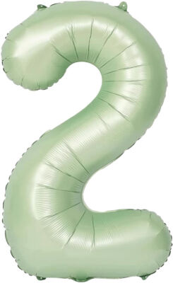 Rakam Balon Su Yeşili 2 Rakamı - 100CM - 1