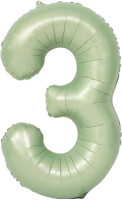 Rakam Balon Su Yeşili 3 Rakamı - 100CM - Parti Yıldızı