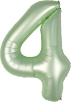 Rakam Balon Su Yeşili 4 Rakamı - 100CM - Parti Yıldızı