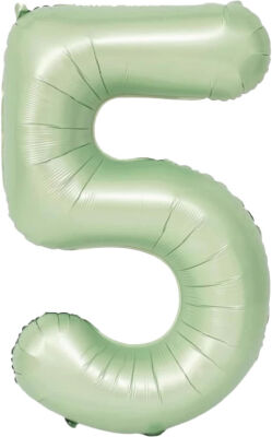 Rakam Balon Su Yeşili 5 Rakamı - 100CM - 1
