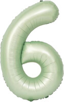 Rakam Balon Su Yeşili 6 Rakamı - 100CM - Parti Yıldızı
