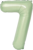 Rakam Balon Su Yeşili 7 Rakamı - 100CM - Parti Yıldızı