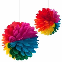 Dilimli Ponpon Gökkuşağı 2 Adet - 