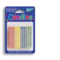 Renkli Pasta Mumları 24 Adet - Parti Yıldızı