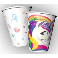 Renkli Unicorn Kağıt Bardak - Parti Yıldızı