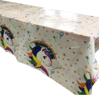 Renkli Unicorn Masa Örtüsü 120x180 - Parti Yıldızı