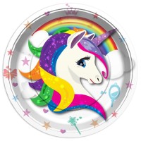 Renkli Unicorn Tabak - Parti Yıldızı