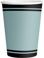 Retro Ada Mavisi Renk Bardak 8 Adet - Parti Yıldızı