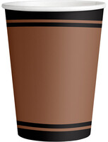 Retro Tarçın Renk Bardak 8 Adet - Parti Yıldızı