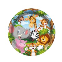 Safari Temalı Karton Tabak 8 Adet - Parti Yıldızı