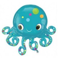 Sevimli Ahtapot SuperShape Balon - Parti Yıldızı