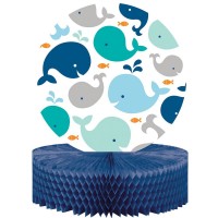 Sevimli Balina Mavi Masa Orta Süsü - Parti Yıldızı