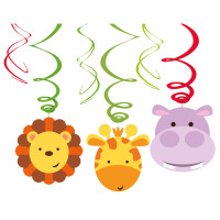 Sevimli Safari Partisi Dalga Süs 6 Adet - 