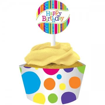 Şık Çemberler Cup Cake Kılıfı 12 Adet - 1