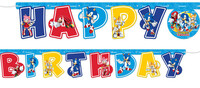 Sonic Lisanslı Happy Birthday Harf Afiş - Parti Yıldızı
