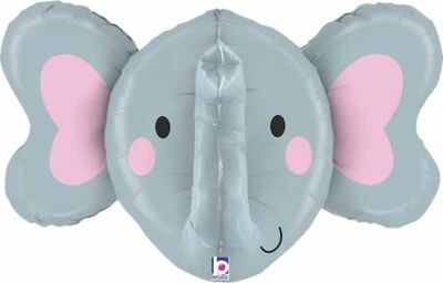 SShape 3D Fil Kafası Folyo Balon 86cm - 1