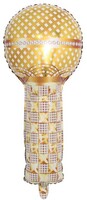SShape Altın Mikrofon Folyo Balon 41x84cm - Parti Yıldızı
