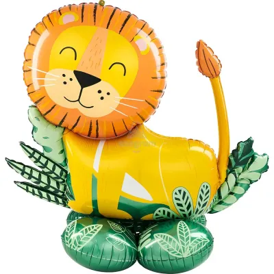 Sshape Ayaklı Aslan Folyo Balon 109cm - 1