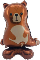 SShape Ayaklı Oturan Ayı Folyo Balon - Parti Yıldızı