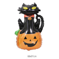 Sshape Balkabaklı Kedi Şekilli Folyo Balon 90 cm - Parti Yıldızı