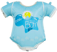 SShape Bebek Kıyafeti Folyo Balon Mavi Renk - Parti Yıldızı