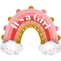 Sshape Bulutlu Gökkuşağı Its A Girl Folyo Balon - Parti Yıldızı
