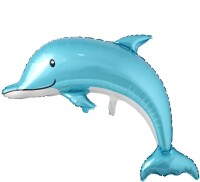 SShape Büyük Mavi Yunus Folyo Balon - Parti Yıldızı