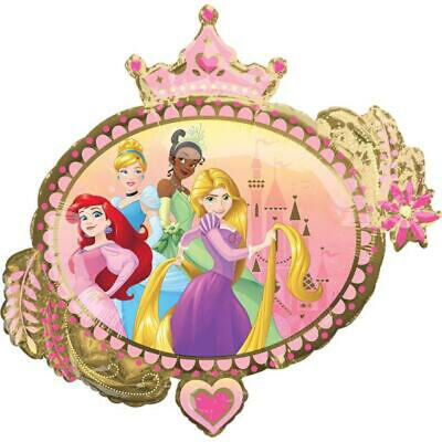 SShape Disney Prensesleri Kalpli Şatolu Folyo Balon 86cm - 1