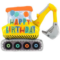 Sshape Ekskavatör Kepçe Happy Birthday Folyo Balon 100x81cm - Parti Yıldızı