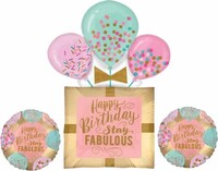 Balon Seti Fabulous Happy Birthday 3 Adet - Parti Yıldızı