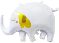 Sshape Fil Şekilli Folyo Balon 85cm Beyaz Renk - Parti Yıldızı